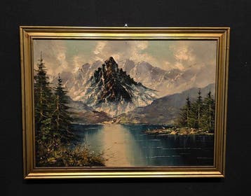 Italiaanse school (XX) - Veduta del Monte Bianco