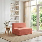 vidaXL Vouwbare Sofa Bed Rood Oranje 70 x 72 x 60 cm Stof, Verzenden, Nieuw