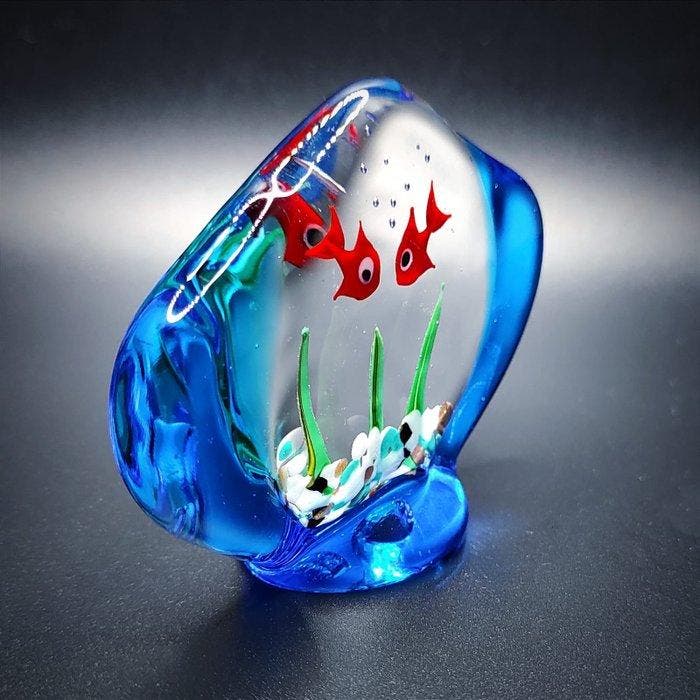 TAGLIAPIETRA - Sculpture, Acquario in vetro di Murano - 55, Antiquités & Art, Antiquités | Verre & Cristal