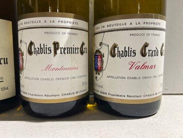 1995 x 2 Domaine Guy Robin village, 1996 1° Cru Montmain,, Nieuw