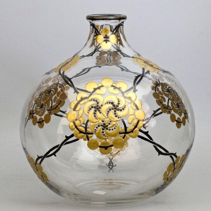 Marcel Goupy - Vaas - Glas, Antiquités & Art, Antiquités | Verre & Cristal