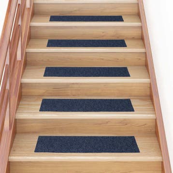 vidaXL Trapmatten Zelfklevend 15 stuks 76x20 cm Grijs Blauw, Doe-het-zelf en Bouw, Verzenden, Nieuw