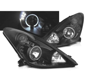 PHARES POUR TOYOTA CELICA T23 99-05 ANGEL EYES NOIR, Verzenden