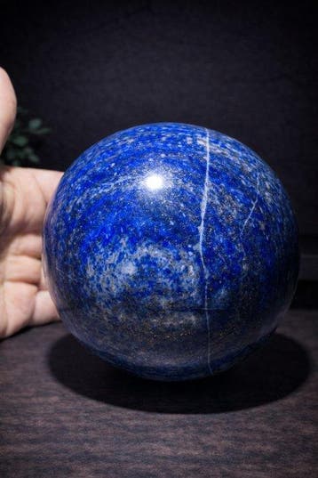 Lapis lazuli - XL Sphere - Ø 137mm - Intens Blauw - pyriet-