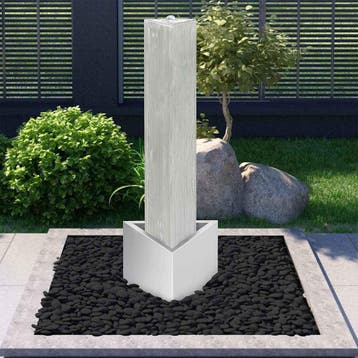 vidaXL Tuinfontein 37,7x32,6x110 cm roestvrij staal, Tuin en Terras, Verzenden, Nieuw