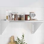 vidaXL Wandschap 75x45x31 cm roestvrijstaal zilverkleurig, Huis en Inrichting, Verzenden, Nieuw