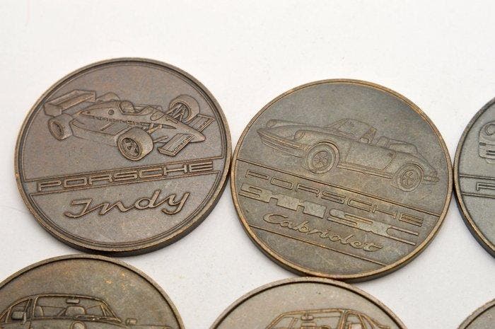 Duitsland. 1983/1990, Porsche Automobile Car, 8 x Medals, Timbres & Monnaies, Monnaies | Europe | Monnaies non-euro