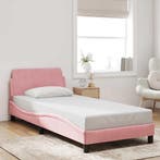 vidaXL Bedframe met hoofdeinde Dover 80x200 cm fluweel, Verzenden, Nieuw