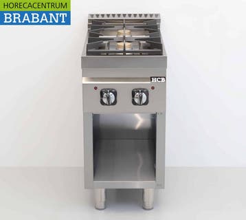HCB RVS 2 Pits / Branders fornuis gasfornuis 13 kW 40 cm, Ophalen of Verzenden, Nieuw in verpakking