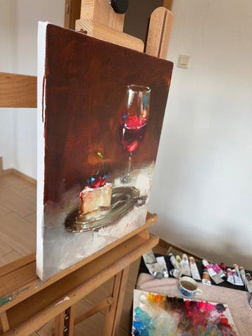 Aziz Sulaimanov - Red Wine and Cherry Dessert