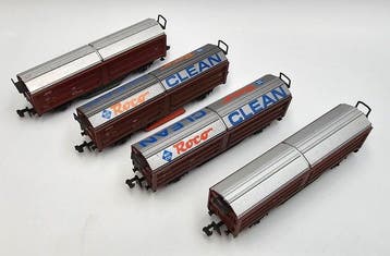 Roco N - 2304, 25093, 2× 2335A - Modeltrein goederenwagon