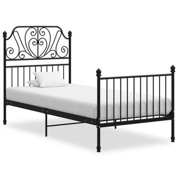 vidaXL Bedframe metaal zwart 100x200 cm, Verzenden, Nieuw