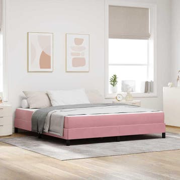 vidaXL Boxspring bed met matras Roze 180 x 200 cm Stof, Verzenden, Nieuw