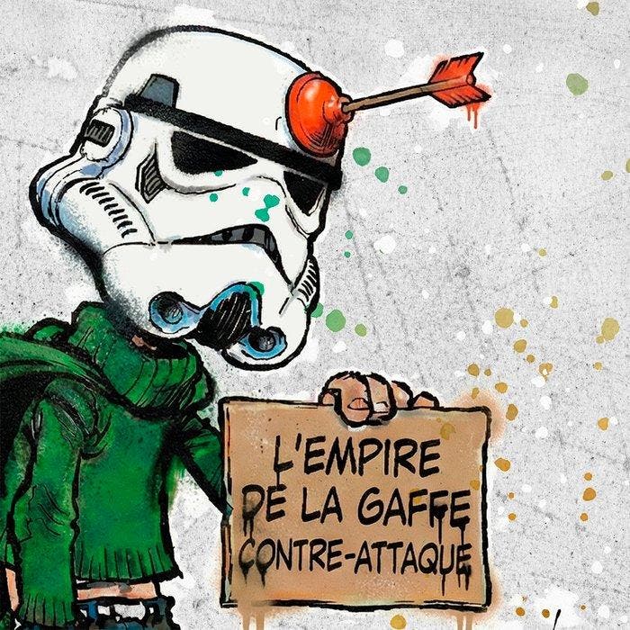 SKE - Lempire de la gaffe contre attaque, Antiquités & Art, Art | Objets design