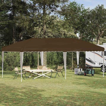 vidaXL Pop-up Feesttent 575 x 290 x 245 cm Taupe, Verzenden