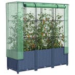 vidaXL Plantenbak verhoogd met kashoes 120x40x138 cm, Verzenden, Nieuw