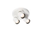 Veiling - 4x Rond GU10 Opbouwspot Armatuur triple zand wit e, Nieuw
