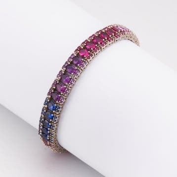 Zonder minimumprijs - Armband Zilver Gemengde edelstenen -, Nieuw