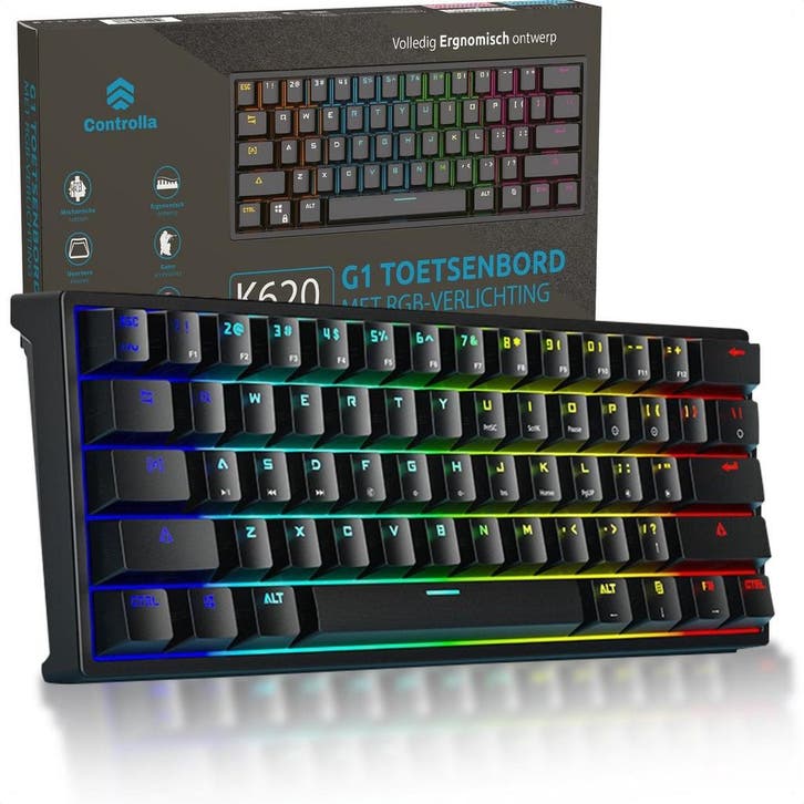 2dekans | Gaming keyboard 60 % - Mechanisch gaming, Computers en Software, Toetsenborden, Ophalen of Verzenden