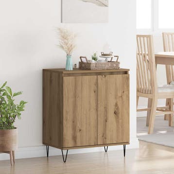 vidaXL Dressoir Artisan Eiken 60 x 35 x 70 cm Bewerkt hout, Verzenden, Nieuw