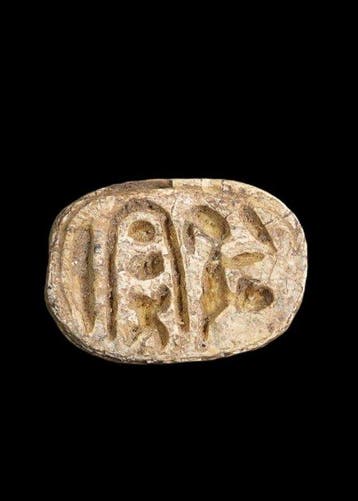 Oude Egypte, Nieuwe rijk Speksteen Scarabee gewijd aan