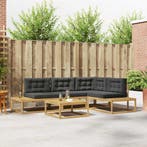 vidaXL Buiten bank set met kussen Wit 79 x 79 x 37 cm, Tuin en Terras, Verzenden, Nieuw