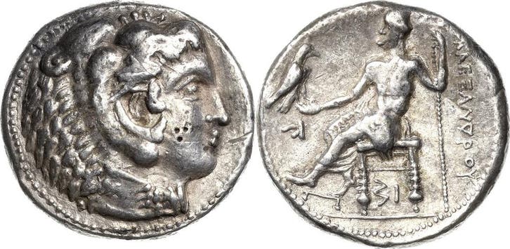 Tetradrachme 319/318 v Chr (= Jahr 31), Koenige von Maked..., Timbres & Monnaies, Monnaies & Billets de banque | Collections, Envoi