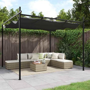vidaXL Pergola met uitschuifbaar dak 295x292x230, Jardin & Terrasse, Tonnelles, Verzenden