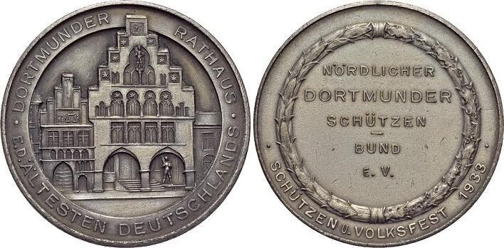 Bronze-medaille 1933 Dortmund Leopold 1658-1705, Timbres & Monnaies, Pièces & Médailles, Envoi