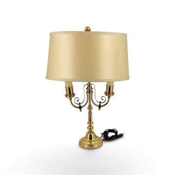 Lampe de table - Dos Luces - Bronze - Bouillotte, Antiquités & Art
