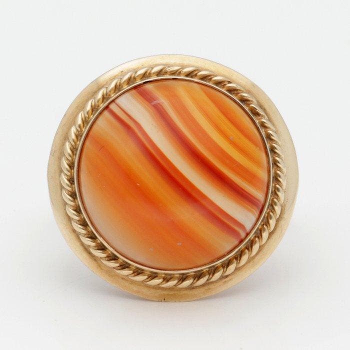 Bague - 14 carats Or jaune - Agaat, Bijoux, Sacs & Beauté, Bagues