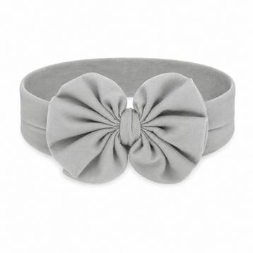 Haarband Baby - Strikje 10cm - Grijs