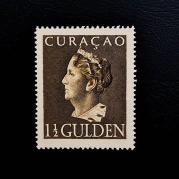Curaçao 1947 - Reine Wilhelmina 1,5 Gulden jusqu’à 10 Gulden, Gestempeld