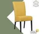Leren eetkamerstoel Just - Toledo Lemon (geel) - Poten hout, Huis en Inrichting, Stoelen, Overige kleuren, Bohemian, Eigentijds, Klassiek, Retro, Romantisch, Scandinavisch
