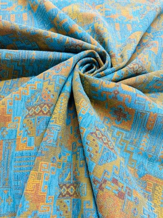 Luxe fluwelen meubelstof - Meubelstof - 600 cm - 140 cm -, Antiquités & Art, Tapis & Textile