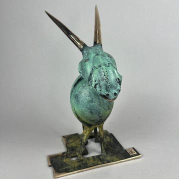 Dariusz Zielinski - Happy goat -bronze, Antiek en Kunst