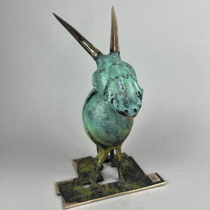 Dariusz Zielinski - Happy goat -bronze, Antiquités & Art, Art | Objets design
