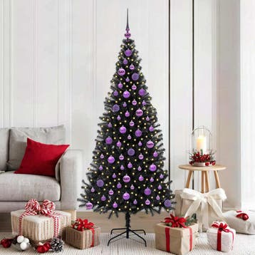 vidaXL Kerstboom Zwart 180 cm PVC, Verzenden