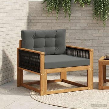 vidaXL Buiten Midden Sofa Naturel, Huis en Inrichting, Verzenden, Nieuw