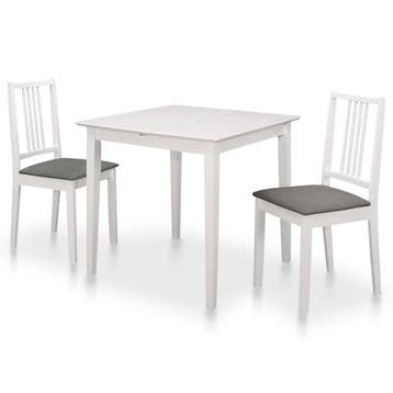 vidaXL 3-delige Eethoek MDF wit, Verzenden