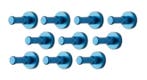 Set van 10 metalen kledinghaken, kapstok, lichtblauw, Verzenden