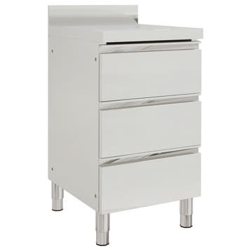 Keukenkast RVS 3 lades | Retour deal | -35% korting, Huis en Inrichting, Keuken | Keukenelementen, Verzenden, 50 tot 100 cm, Zo goed als nieuw
