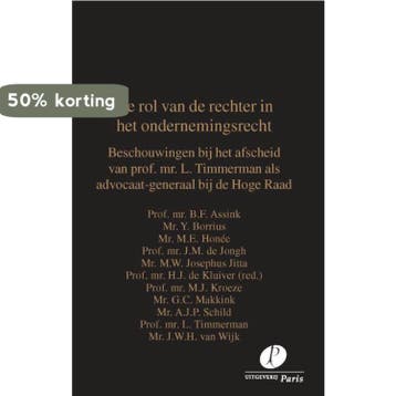 De rol van de rechter in het ondernemingsrecht 9789462512276, Verzenden, Gelezen, B.F. Assink