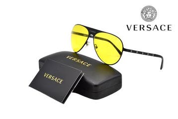 Versace - VE2189 - Made in Italy - Black Metal Aviator