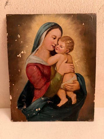 Italian School (XIX-XX) - Madonna con Bambino - NO RESERVE