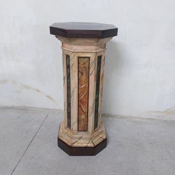 Baroque Colonne - 1850-1900 - Laquée... peinte, Antiquités & Art