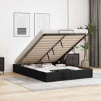 vidaXL Bedframe zonder matras 140x190 cm kunstleer zwart, Verzenden