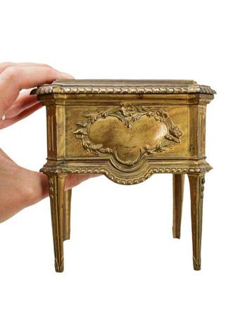 Grand coffret à bijoux français style Louis XV -