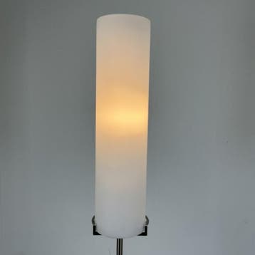 IDL Italiaans design vloerlamp met wit glazen kap, Huis en Inrichting, Lampen | Overige, Gebruikt