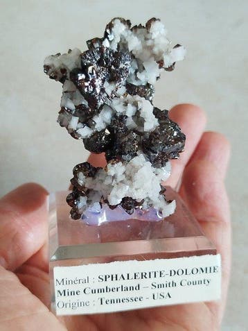Sfaleriet Mineralencollectie - Hoogte: 6.5 cm - Breedte: 4.3